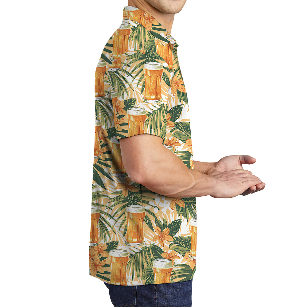 Make Your Beer Disappear Hawaiian Men Polo Shirt