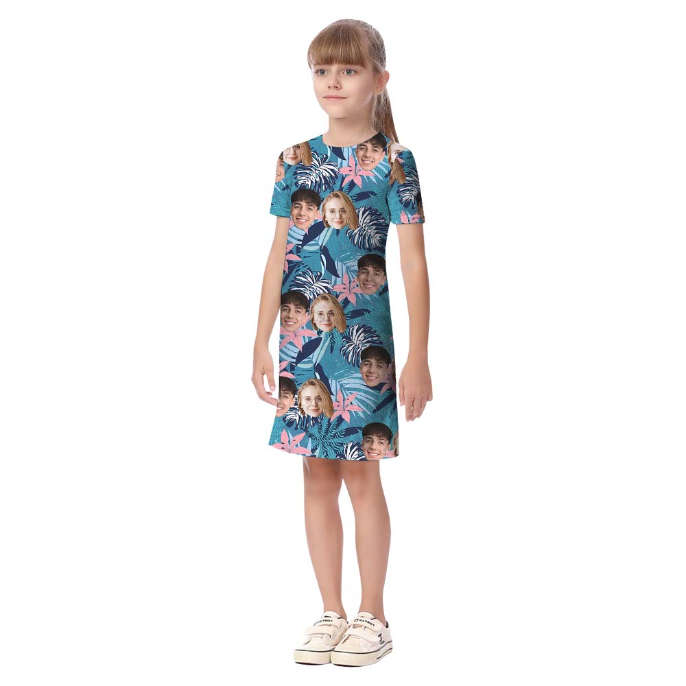Custom Matching Tropical Family Hawaiian Shirt With Face