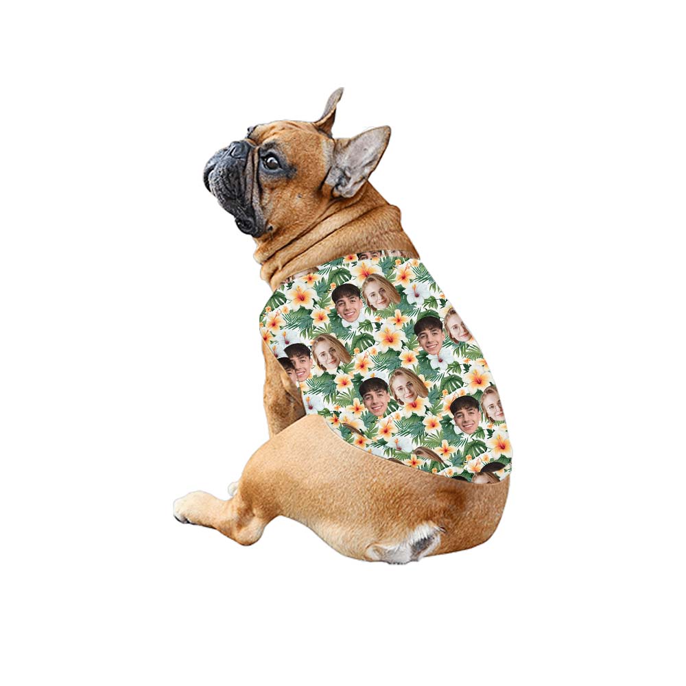 Floral Tropical Matching Family Hawaiian Shirt With Face