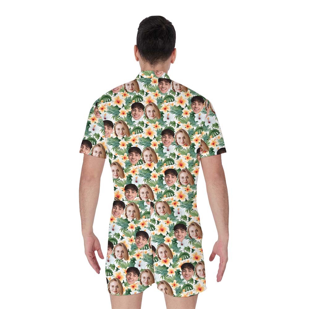 Custom Face Floral Male RompHim