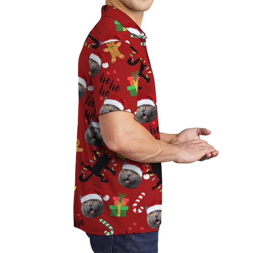 Christmas Personalized Men's Polo With Multiple Faces