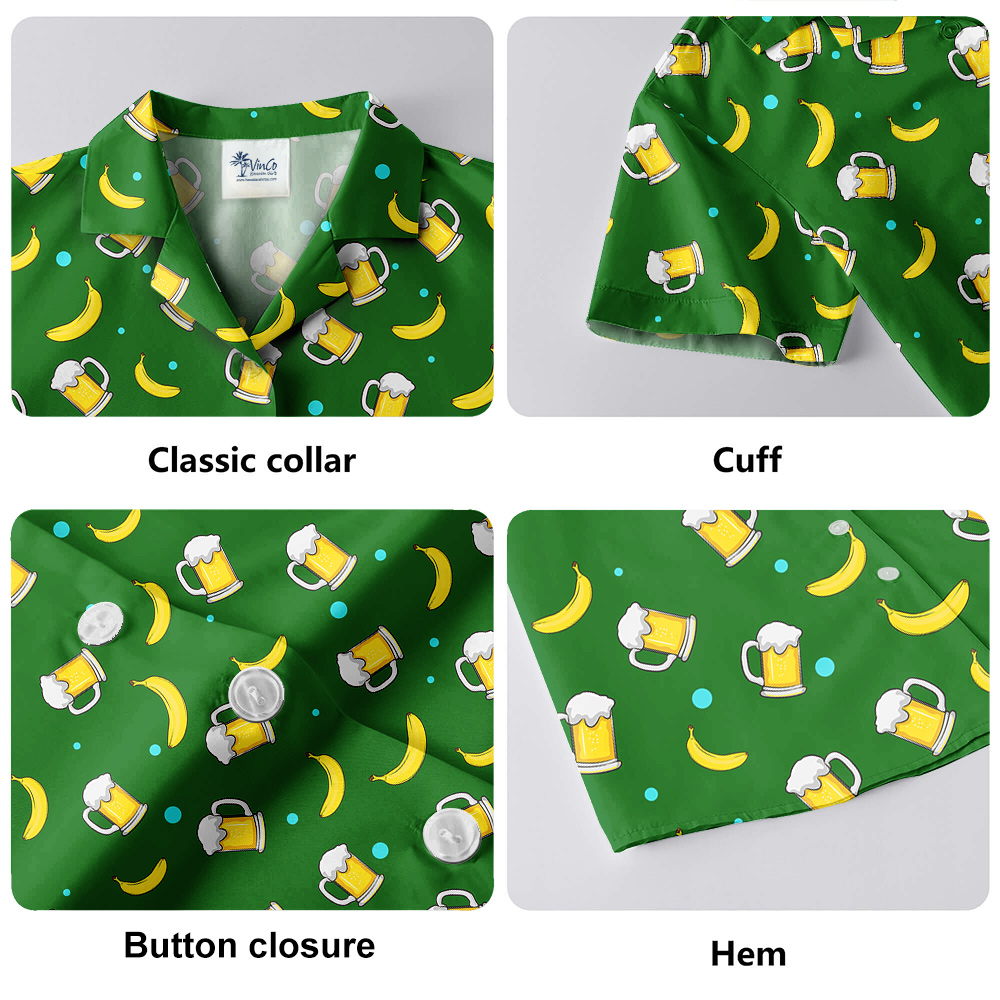 Best Father Day Gifts Custom Face Green Hawaiian Men Shirt