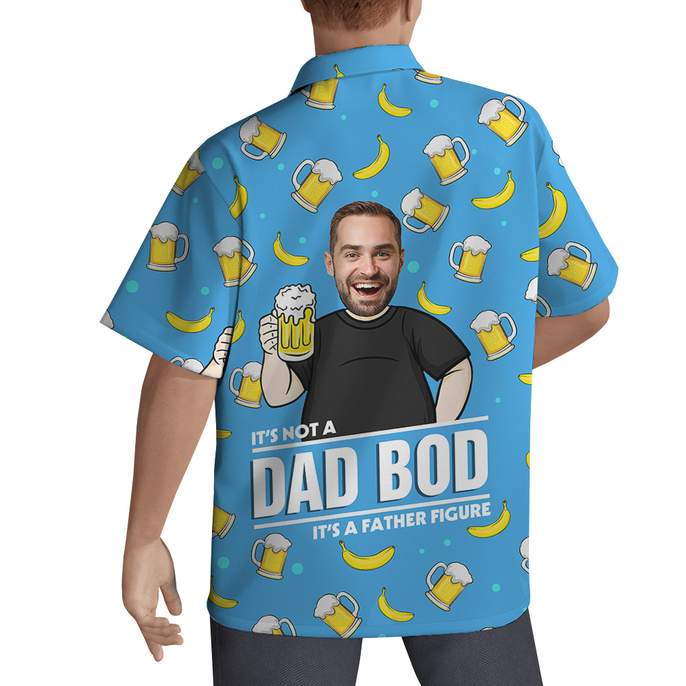 Funny Father’s Day Custom Blue Hawaiian Men Shirt - variant image 1