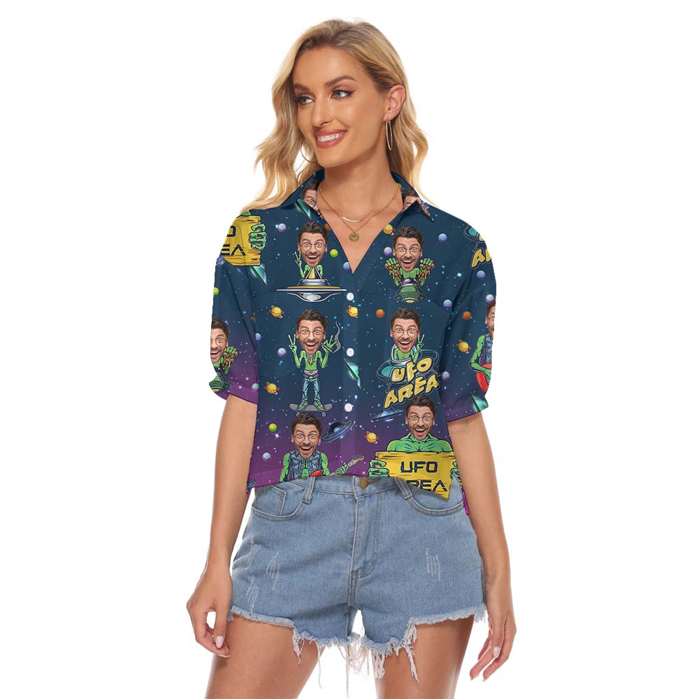 Alien Custom Face Women's Crop Top - variant image 1
