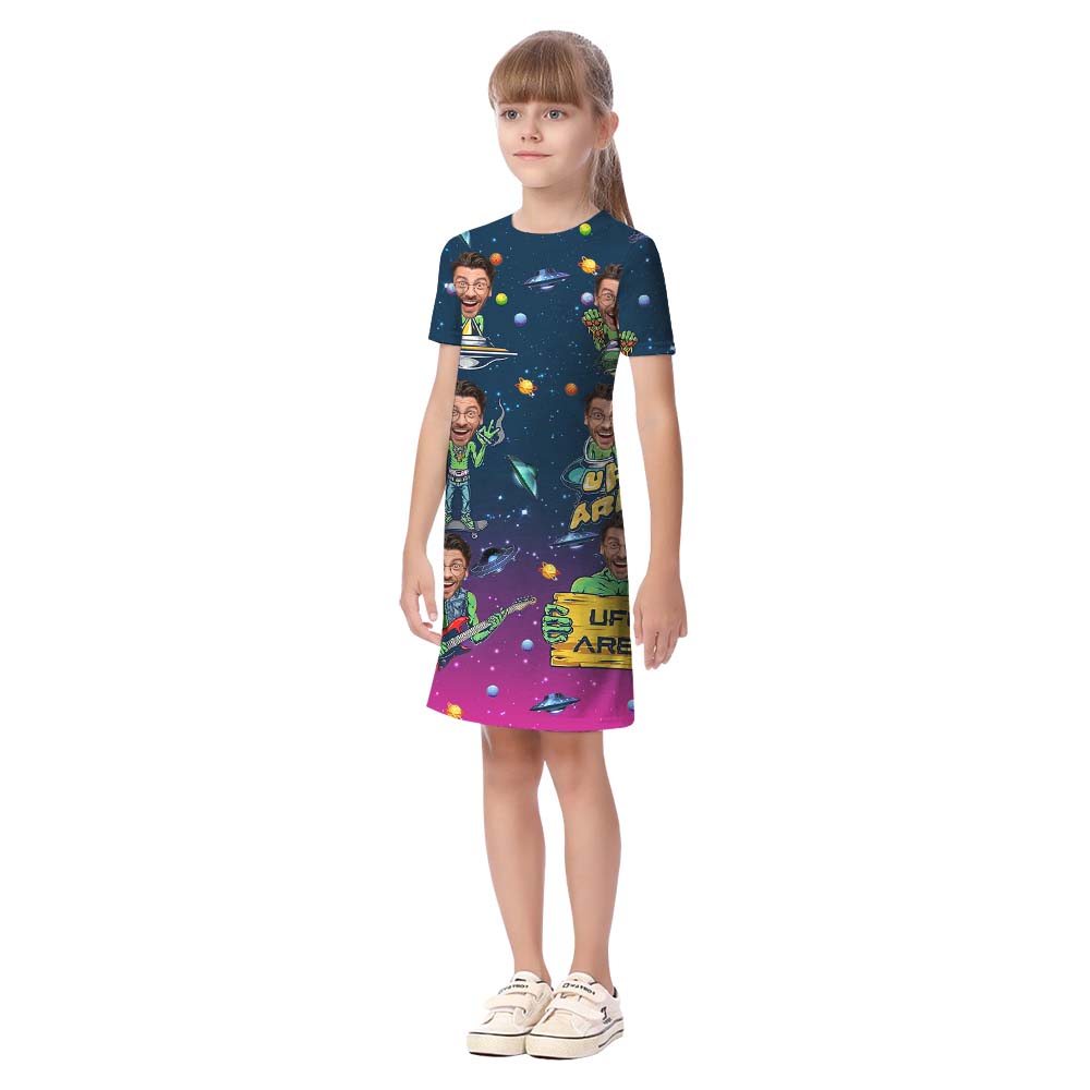 Alien UFO Matching Family Outfits With Face