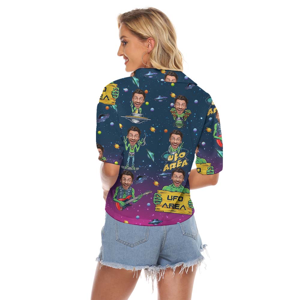 Alien Custom Face Women's Crop Top