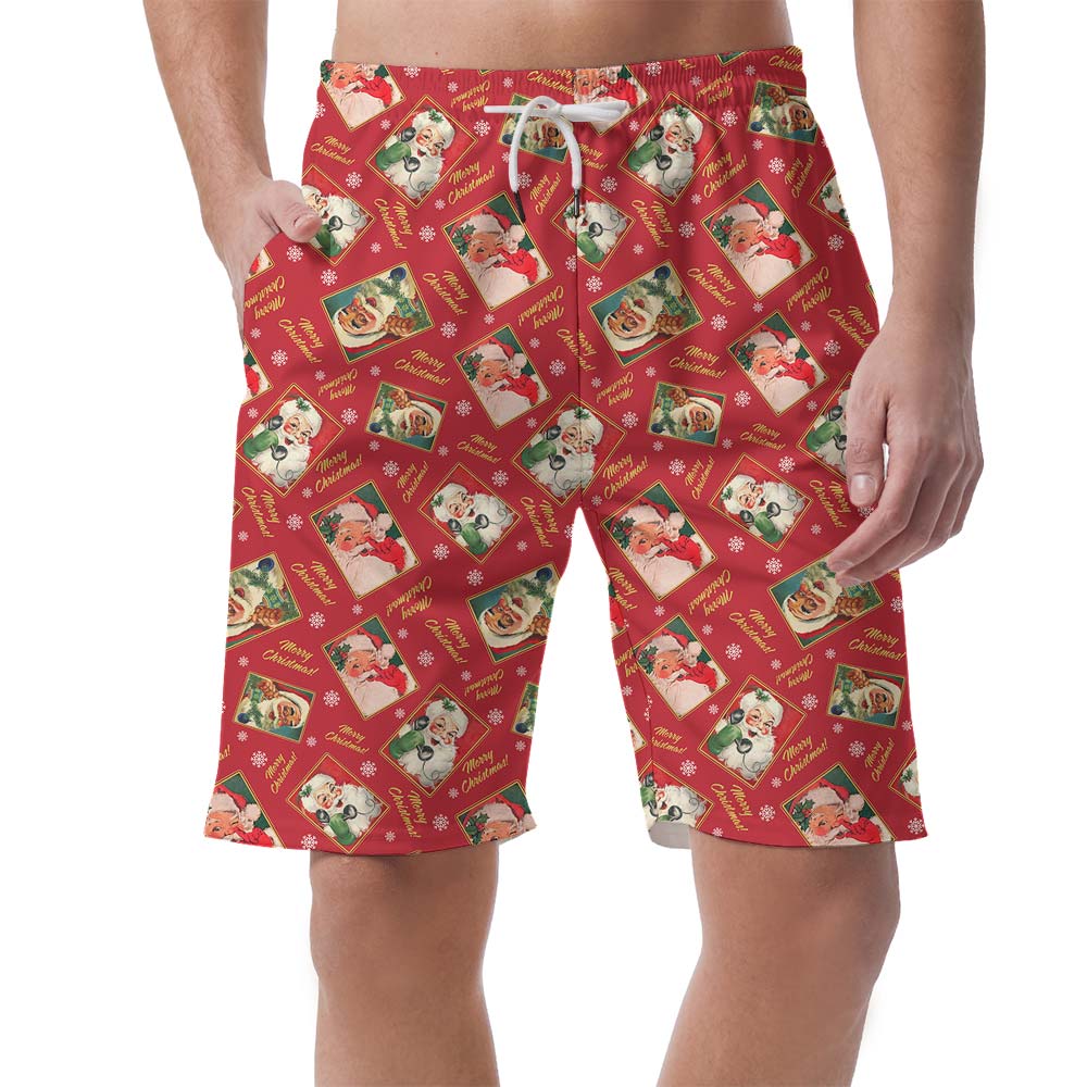 Merry Christmas Santa Hawaiian Men's Shorts - variant image 1