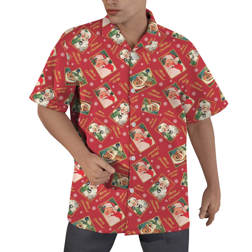 Santa Merry Christmas Hawaiian Shirt Men - variant image 1