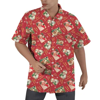 Santa Merry Christmas Hawaiian Shirt Men