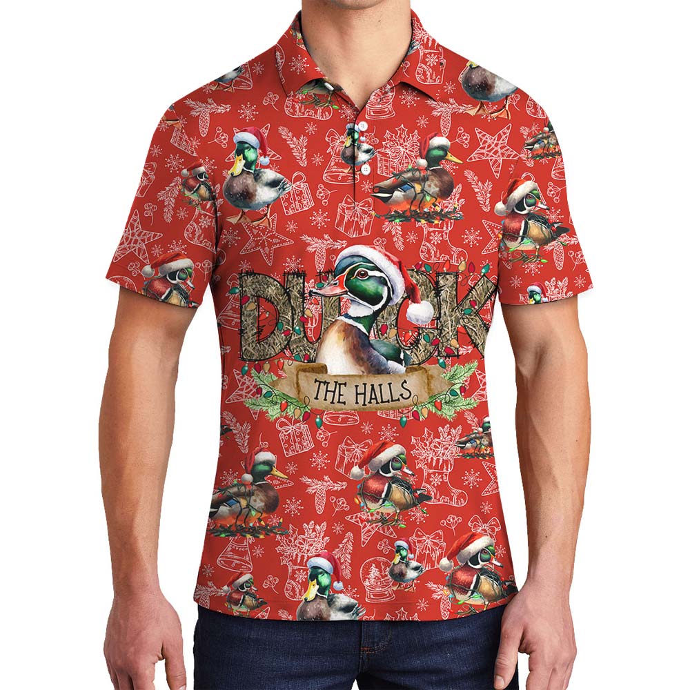 Christmas Men's Polo With Cute Duck - variant image 1
