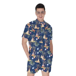 Christmas Santa Baubles Snowman Men's Romper