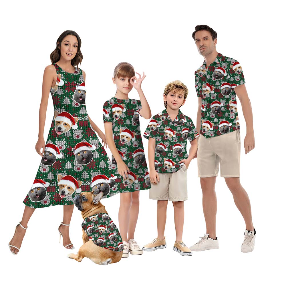 Christmas Custom Pet Face Matching Family Outfits - variant image 1