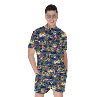 Aloha Men's Romper With Santa Claus Vacation
