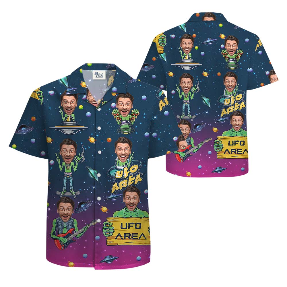 Custom Face Aliens Hawaiian Shirt