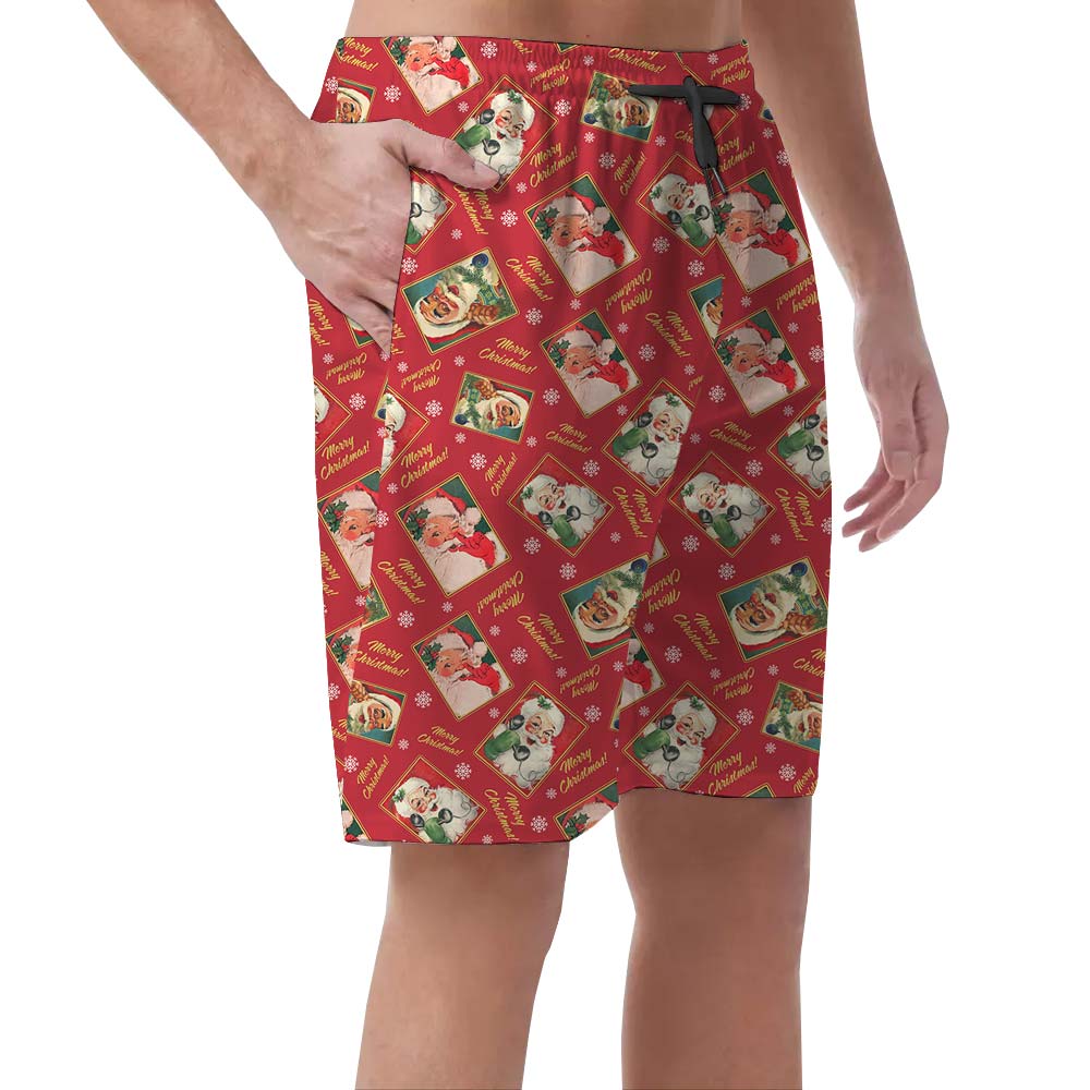 Merry Christmas Santa Hawaiian Men's Shorts