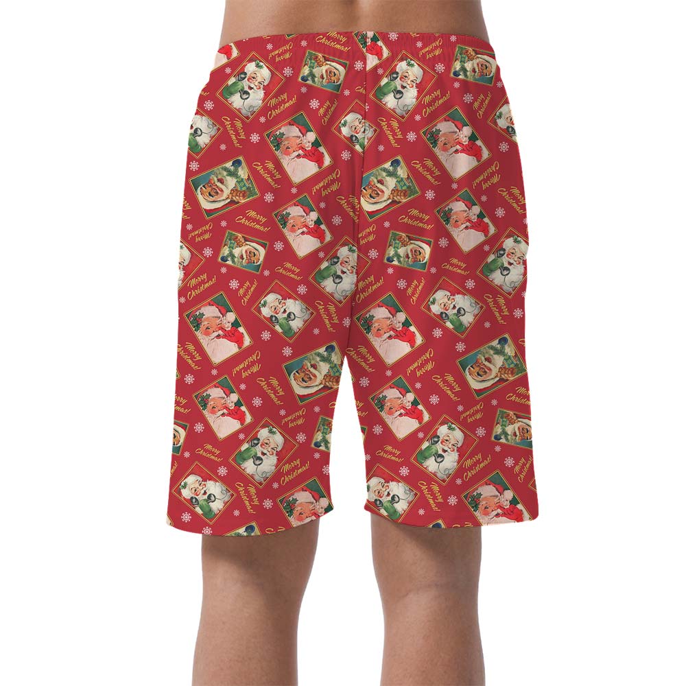 Merry Christmas Santa Hawaiian Men's Shorts