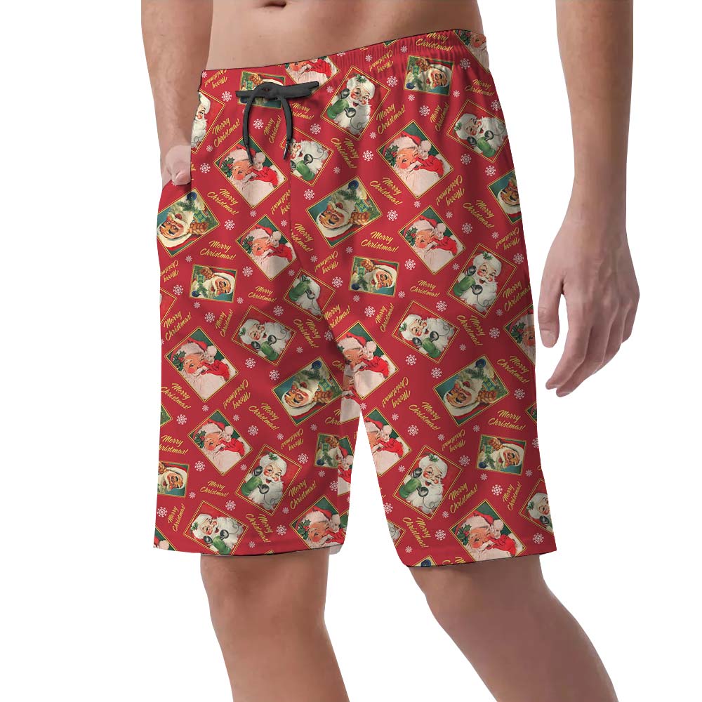 Merry Christmas Santa Hawaiian Men's Shorts