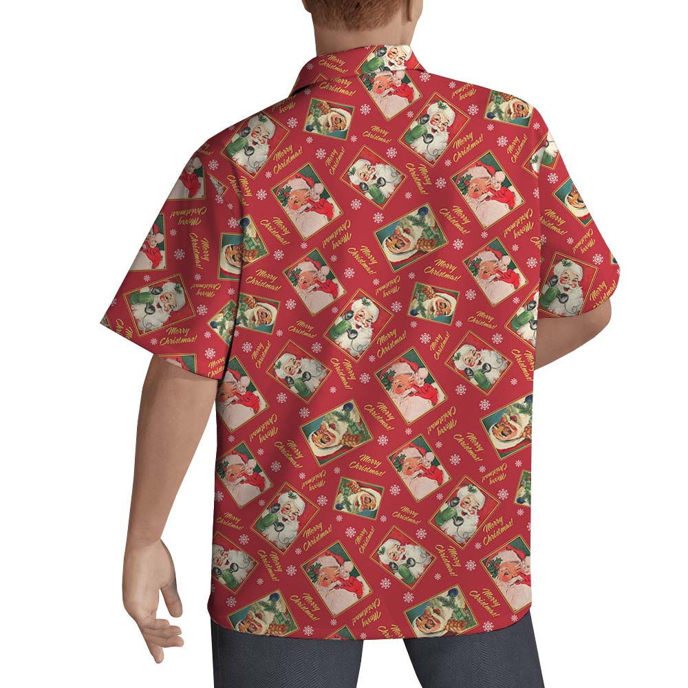 Santa Merry Christmas Hawaiian Shirt Men