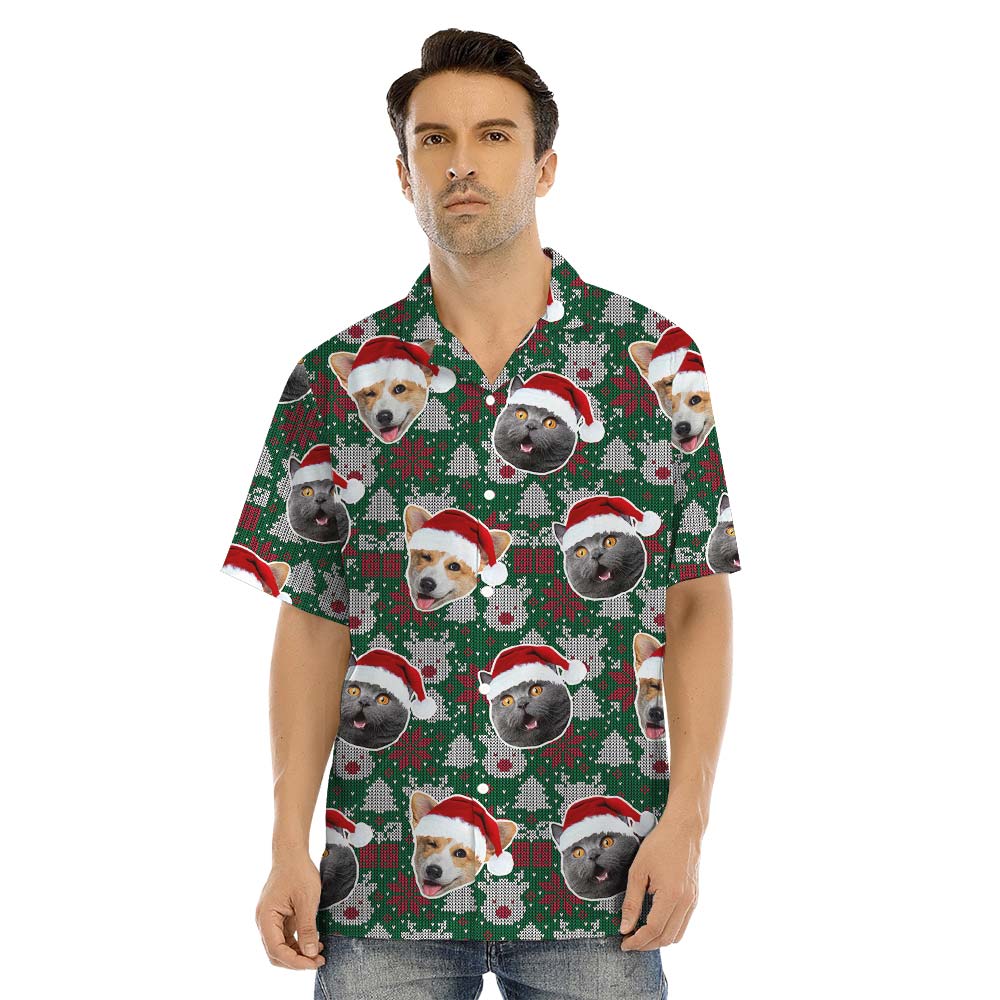 Christmas Custom Pet Face Matching Family Outfits