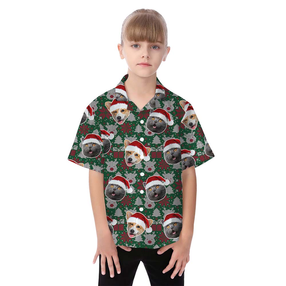 Christmas Custom Pet Face Matching Family Outfits