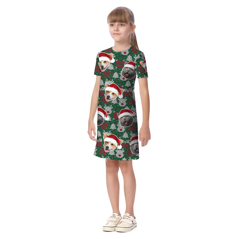 Christmas Custom Pet Face Matching Family Outfits