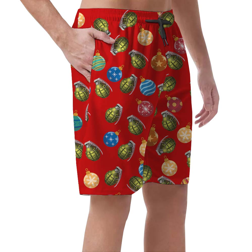 Christmas Hawaiian Men's Shorts Grenade Balls