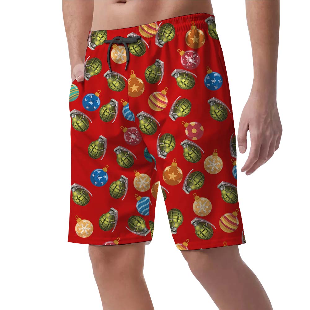 Christmas Hawaiian Men's Shorts Grenade Balls