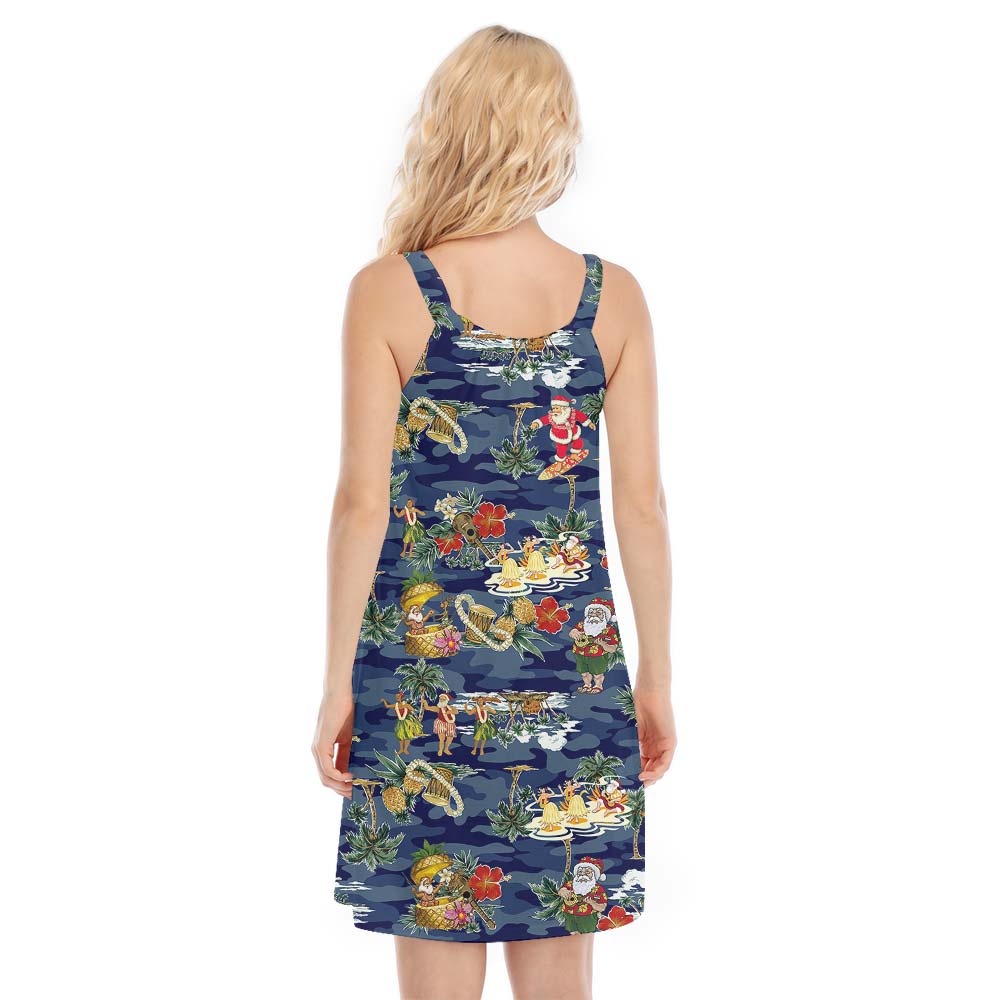 Christmas Santa Women's Hawaiian Cami Dress