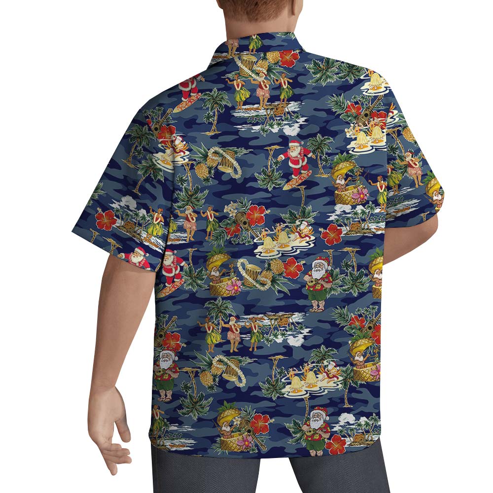 Santa Claus Summer Holiday Hawaiian Shirt Men