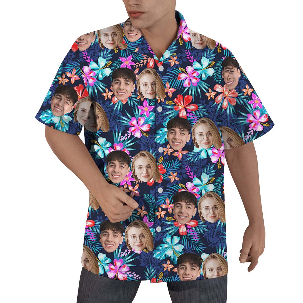 Custom Face Hawaiian Shirt With 2 or 4 Faces - variant image 1