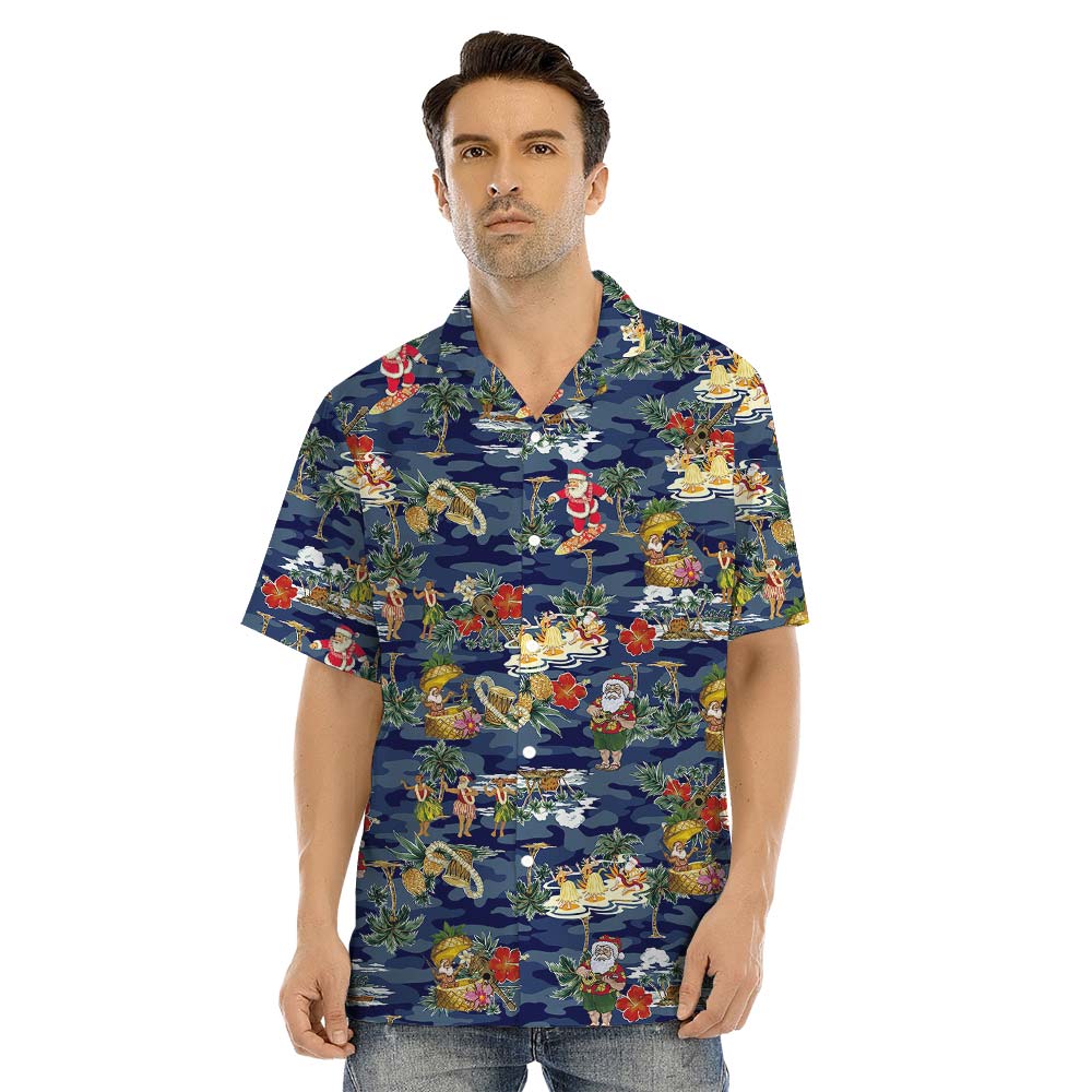 Tropical Matching Santa Family Hawaiian Outfits