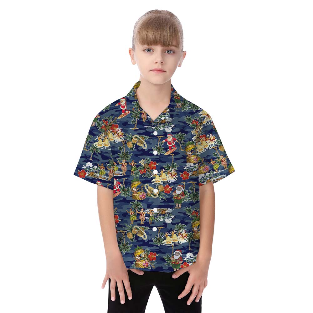 Tropical Matching Santa Family Hawaiian Outfits