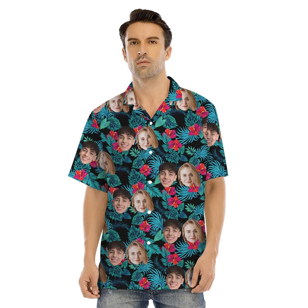 Custom Face Tropical Matching Family And Dog Hawaiian Outfit