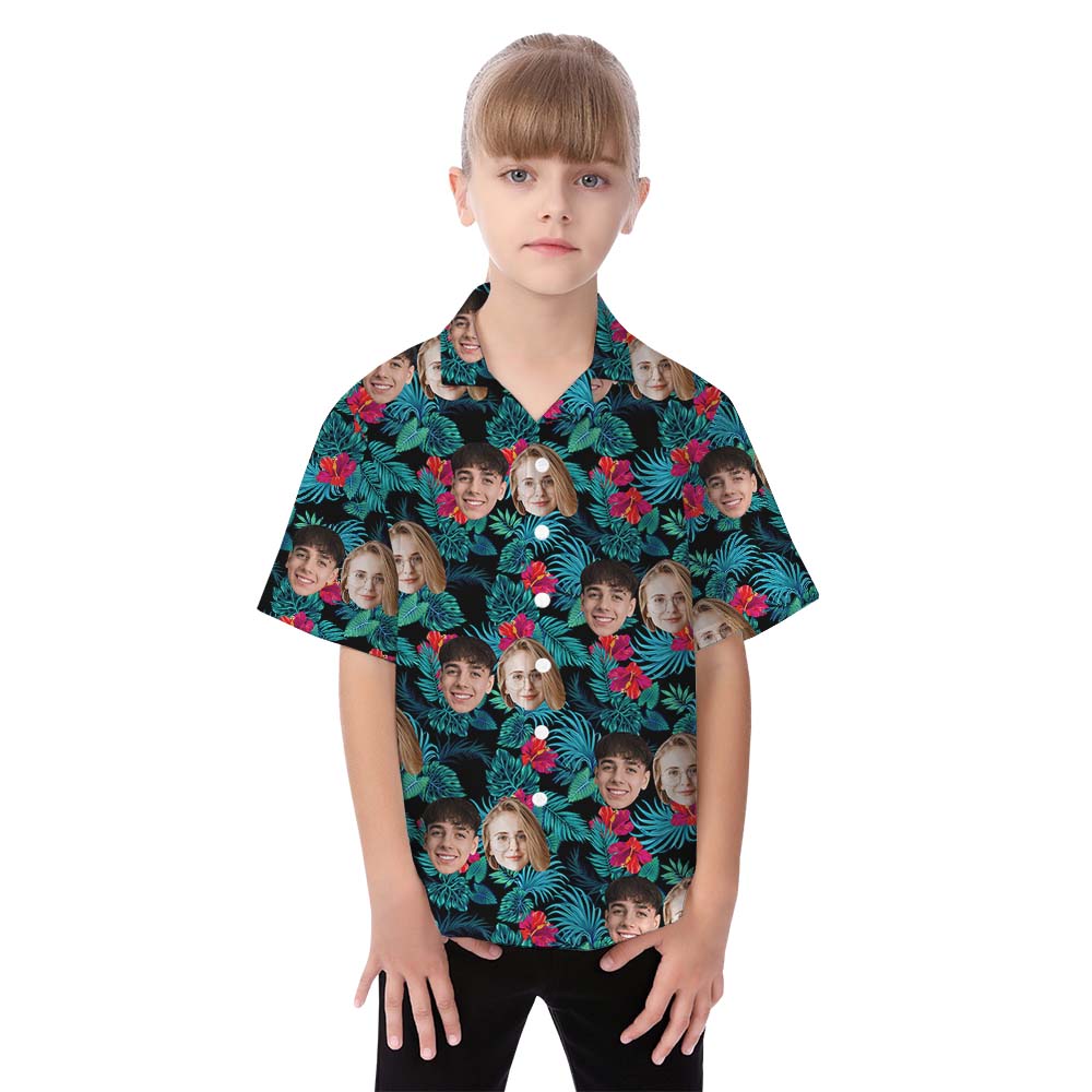 Custom Face Tropical Matching Family And Dog Hawaiian Outfit
