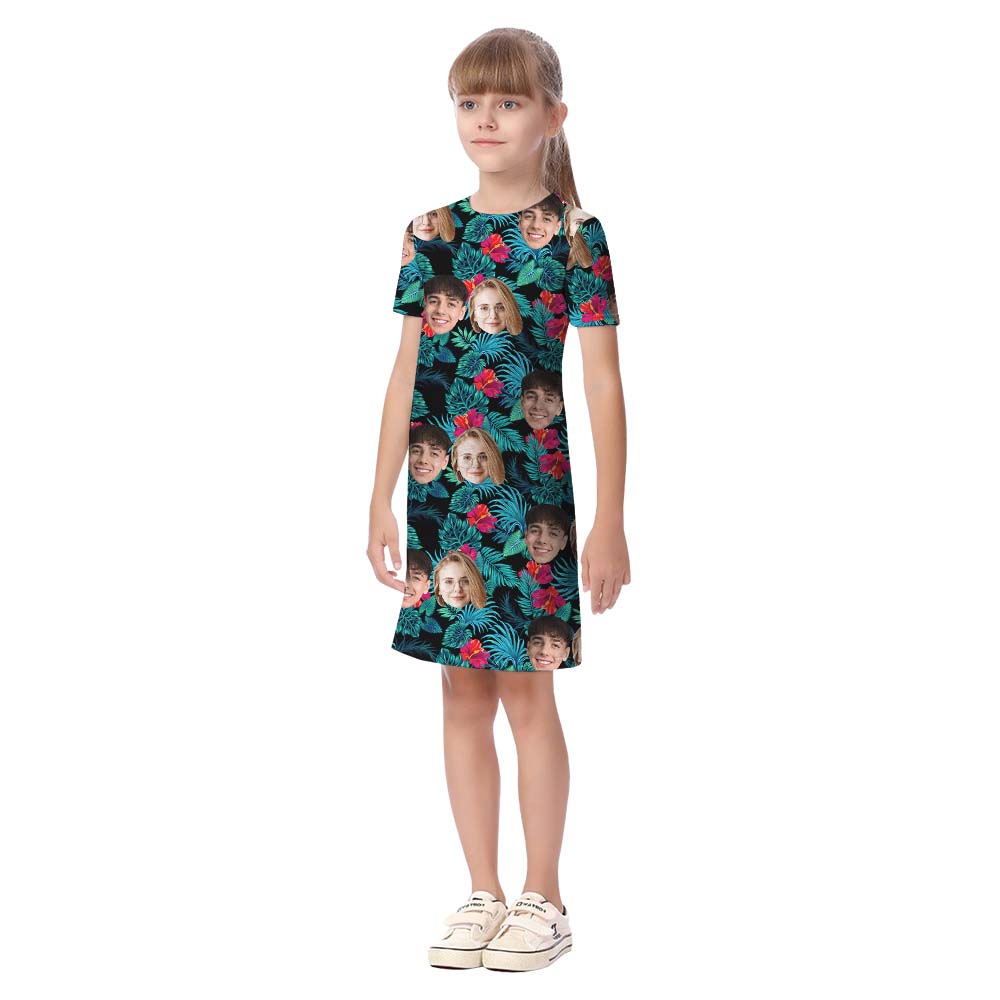 Custom Face Tropical Matching Family And Dog Hawaiian Outfit