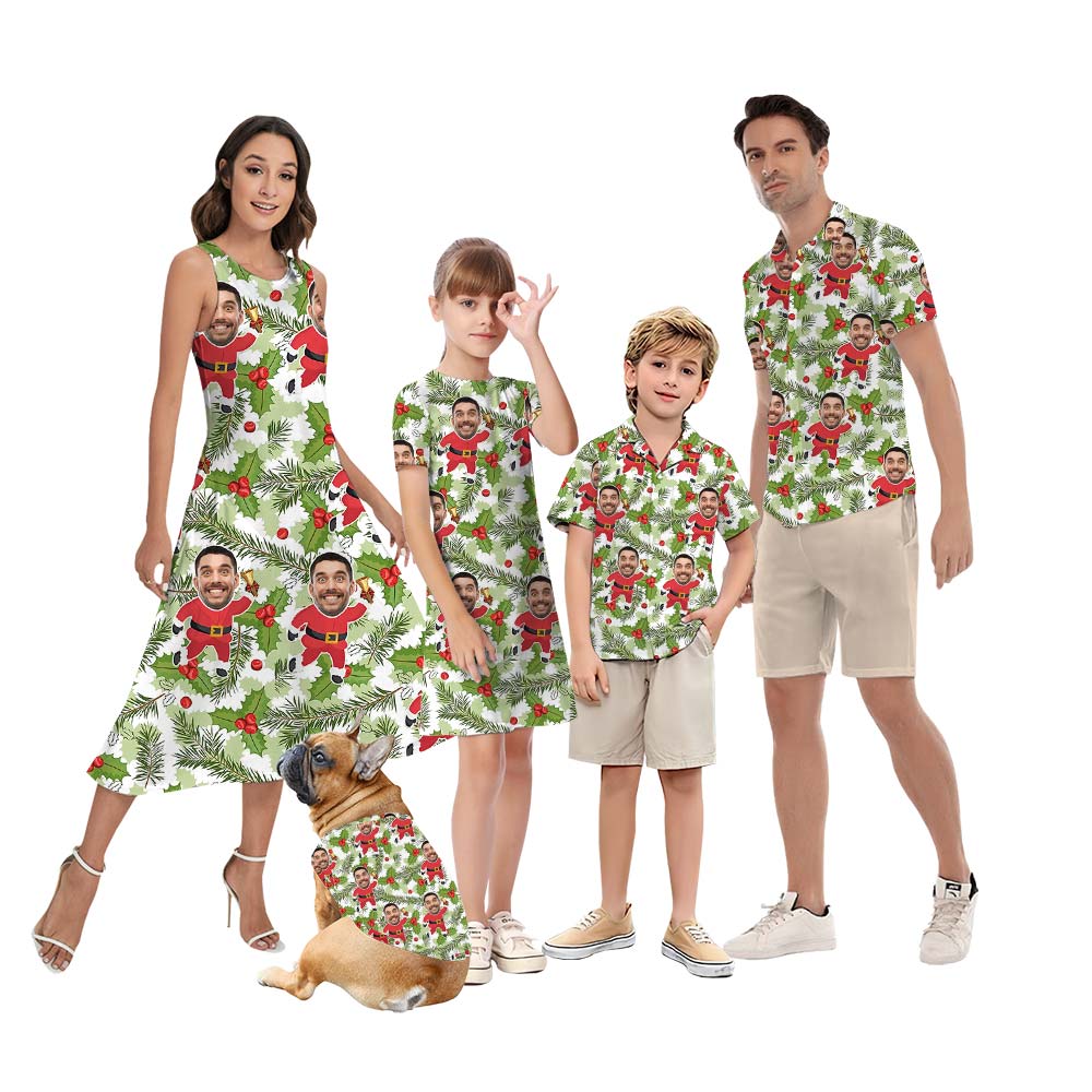 Custom Xmas Santa Family Aloha Matching Outfits - variant image 1