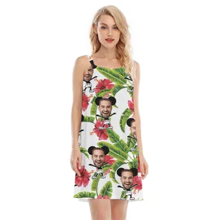 Cute Mickey Steamboat Willie Hawaiian Dress With Custom Face