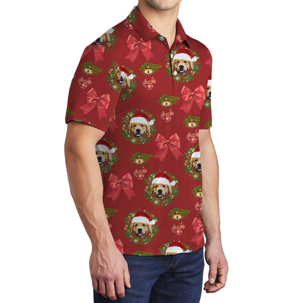 Christmas Dog Personalized Hawaiian Men's Polo