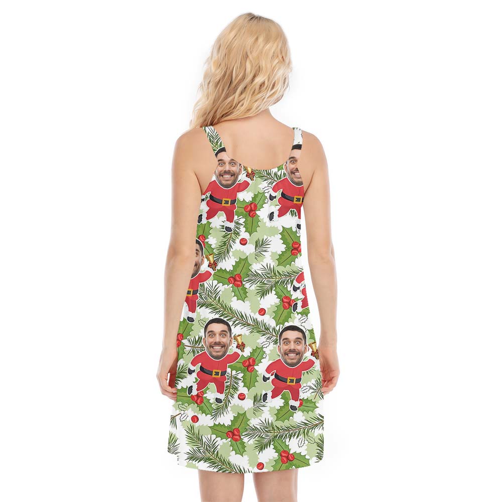 Custom Face Xmas Santa Women's Cami Dress