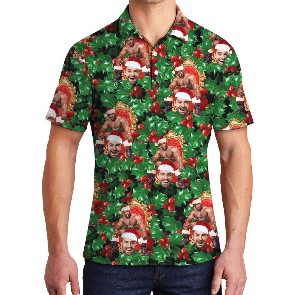Tropical Custom Men's Polo With Pine Tree - variant image 1