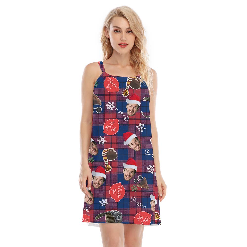 Custom Aloha Cami Dress Plaid Buffalo Pattern - variant image 1