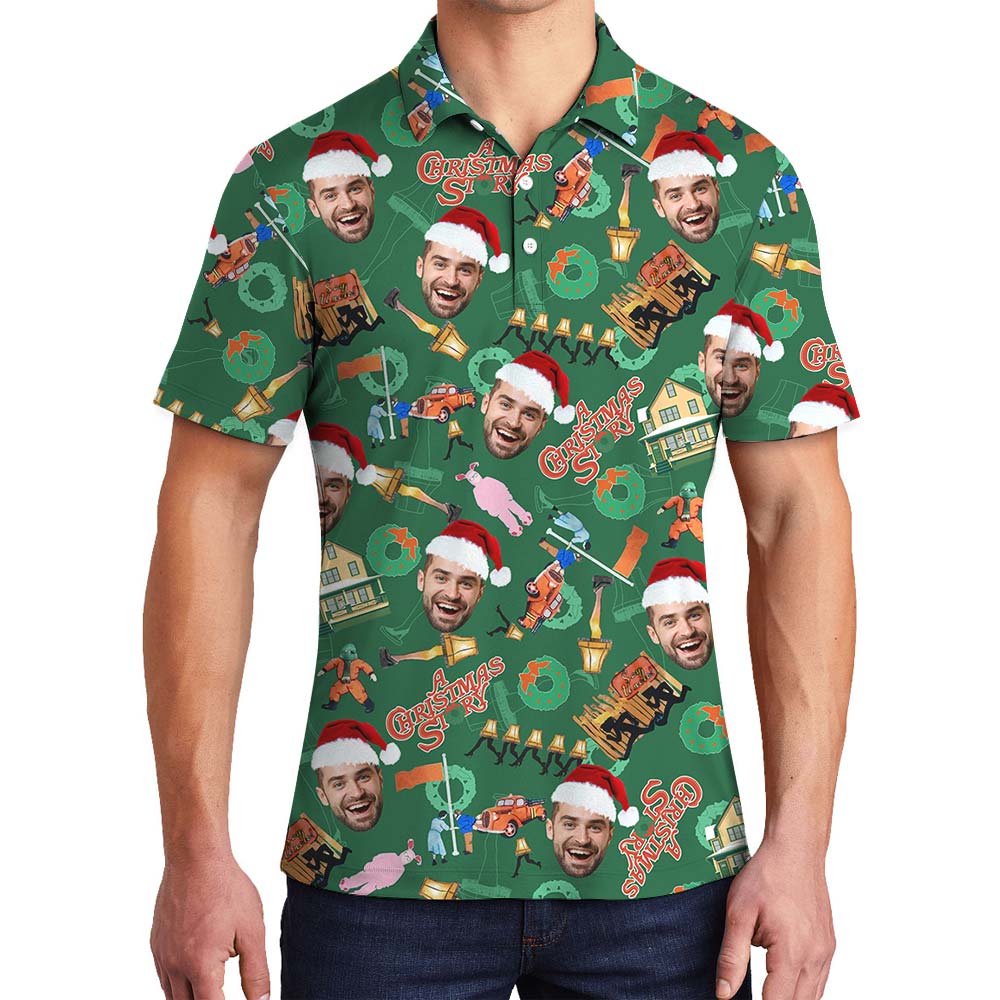 Christmas Personalized Aloha Men's Polo - variant image 1