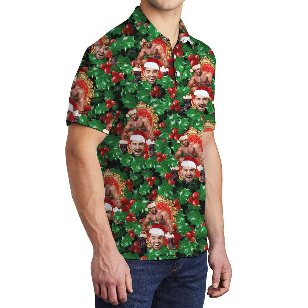 Tropical Custom Men's Polo With Pine Tree