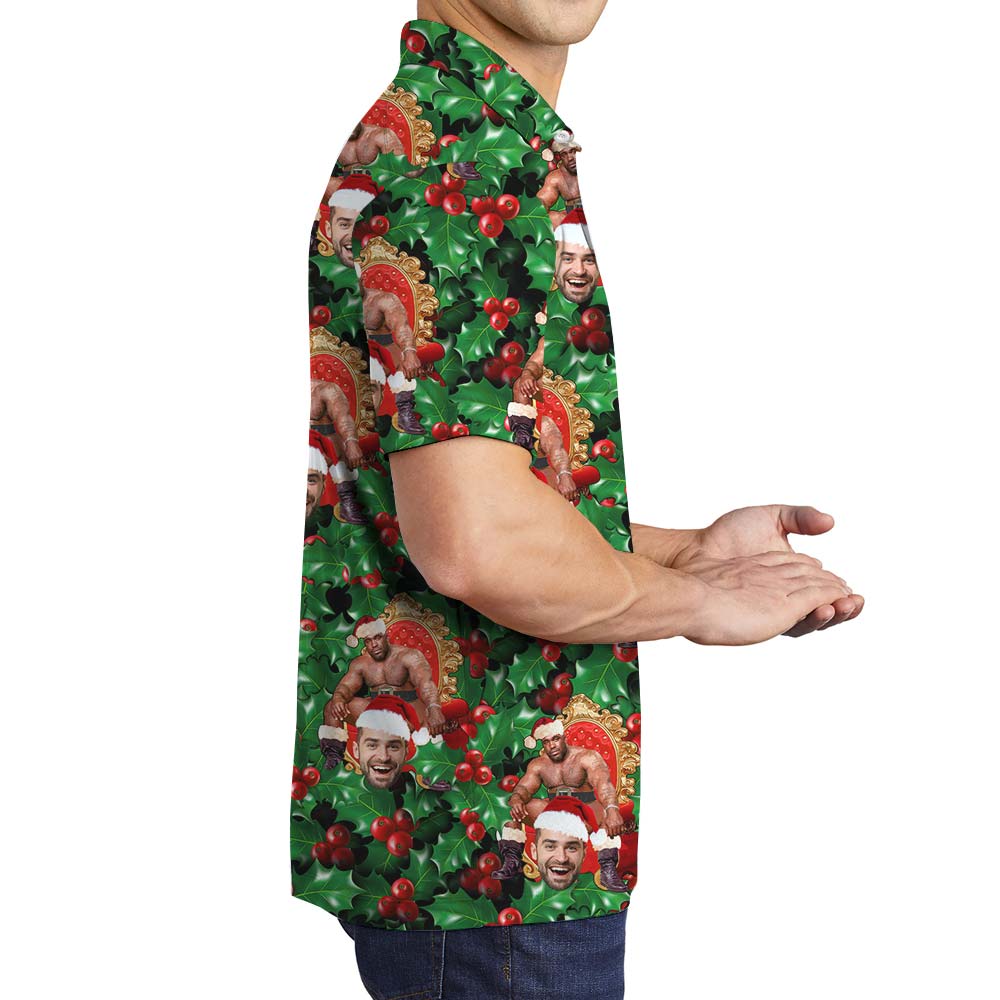 Tropical Custom Men's Polo With Pine Tree