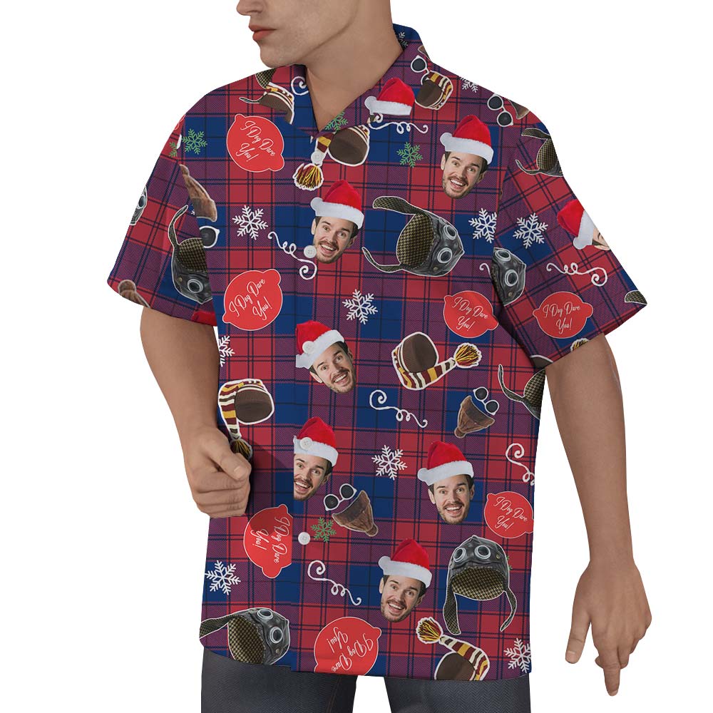 Christmas Custom Buffalo Plaid Hawaiian Shirt For Men