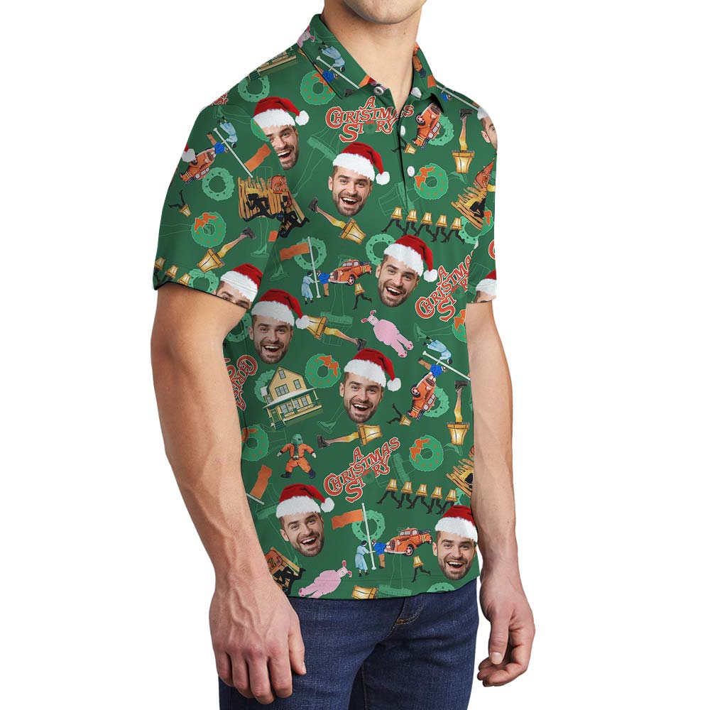 Christmas Personalized Aloha Men's Polo
