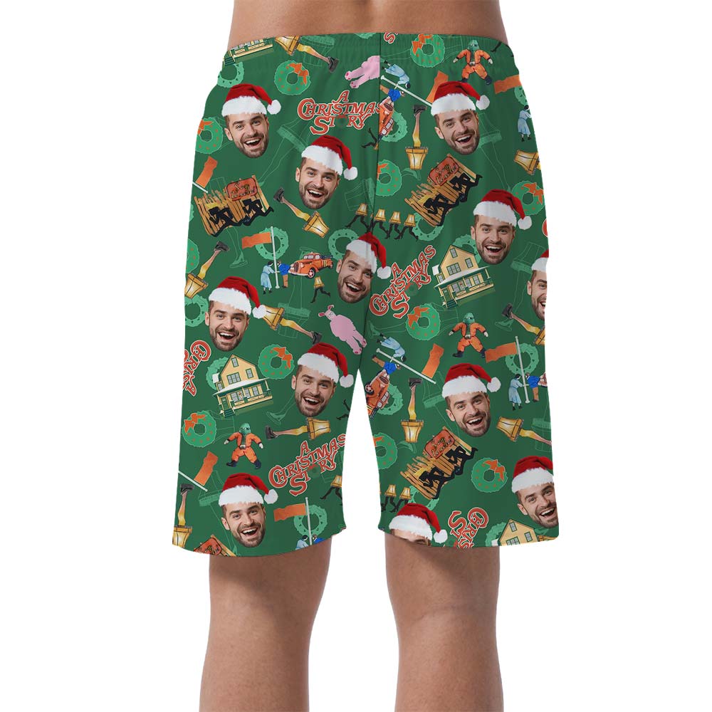 Custom Face Christmas Celebration Men's Shorts