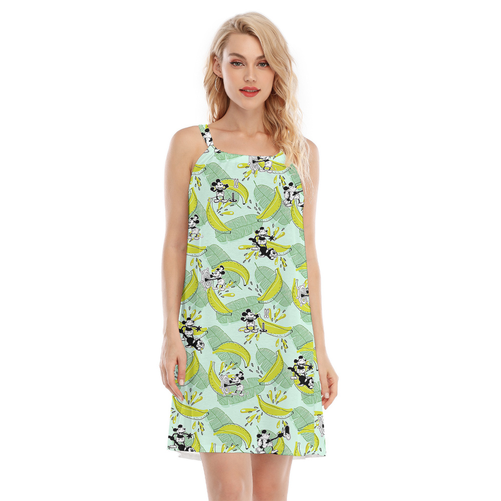 Banana Mickey Steamboat Willie Hawaiian Cami Dress - variant image 1