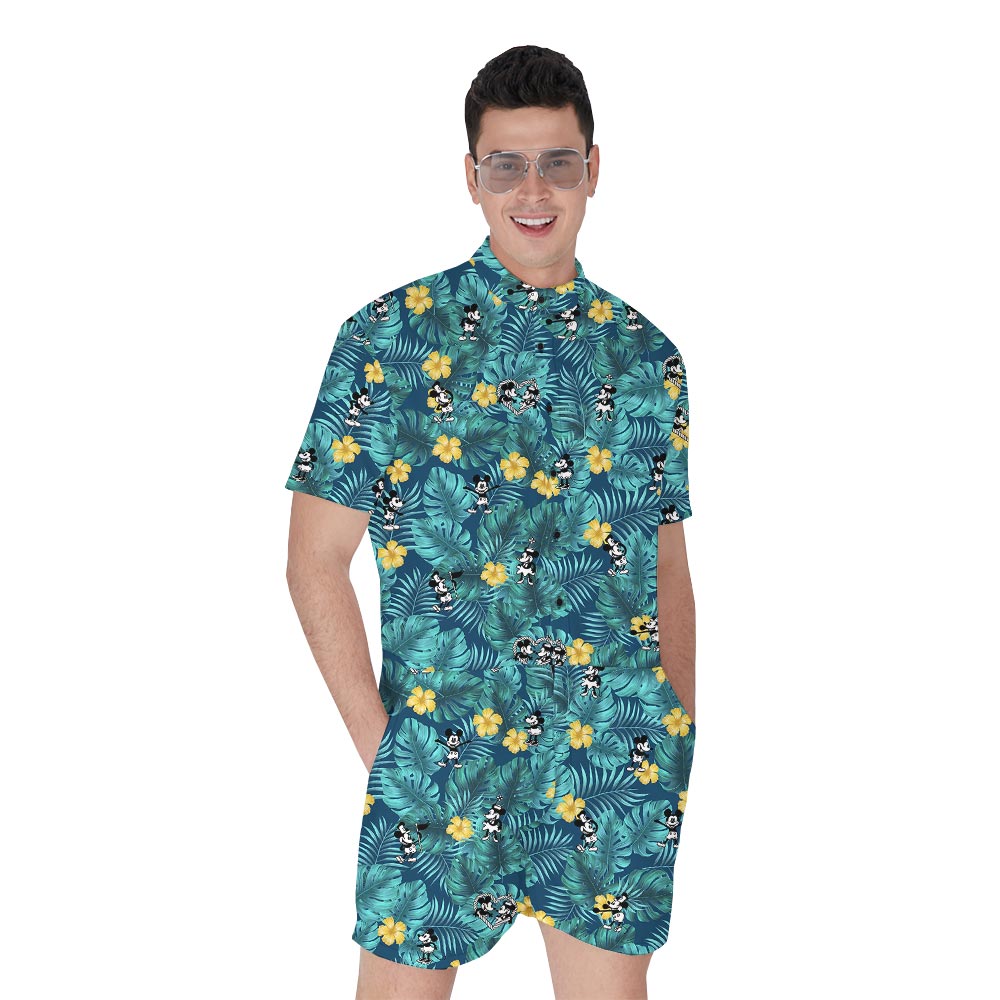 Tropical Mickey Mouse Steamboat Willie Men's Romper - variant image 1