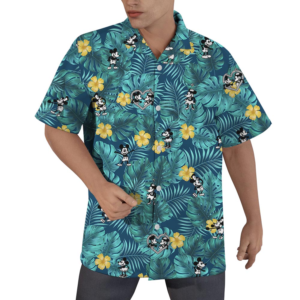 Steamboat Willie Mickey Mouse Tropical Men Shirt - variant image 1
